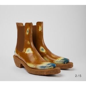 CAMPER Gender Inclusive Venga Women's Chelsea Boot Brown Multi size US7.5 EU38